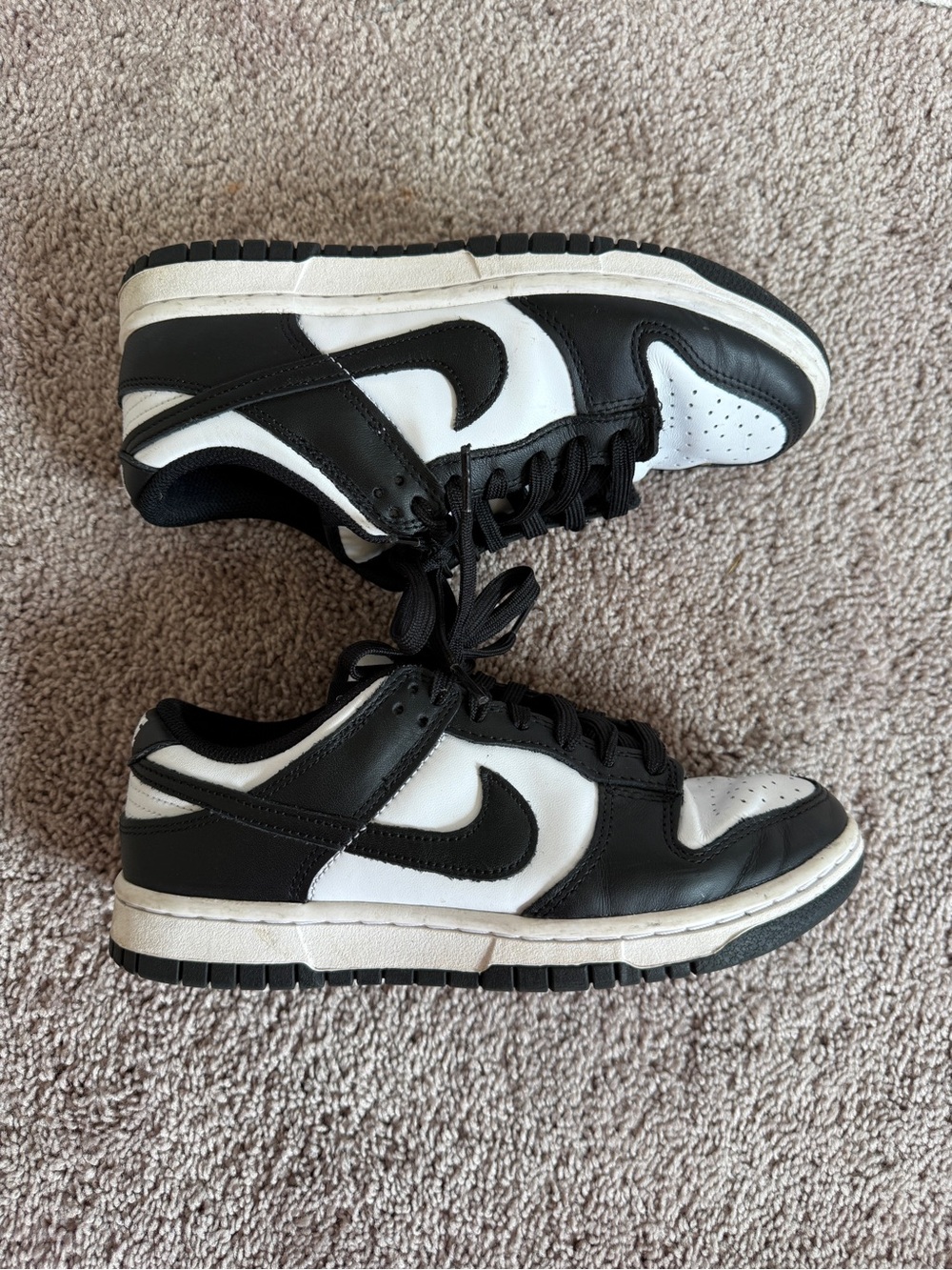 Nike Women's “panda” dunks low top Black and White Sneakers size 7